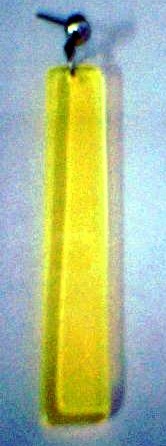 yellow rectangular earring
